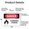 Signmission Flammable Storage Danger Sign, Aluminum, 24in W x 18in L, 2PK OS-2PACK-DS-A-1824-L-1255 - alternate 7